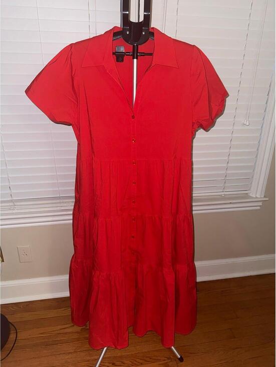 Ruti Dresses & Skirts - Ruti Breaking‎ Free Long Poplin Dress – Red– L/XLNWT